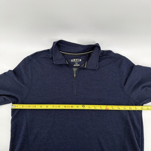 Orvis Men's Size. Md Blue 1/4 Zip Pullover Hiking Fishing Golf Gorpcore - Picture 7 of 9